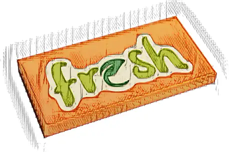 Tile 2 x 4 with Lime 'fresh' and Green Leaf Pattern (Sticker) - Set 60345