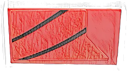 Tile 2 x 4 with Black Curved Stripes Pattern Model Right Side (Sticker) - Set 76916