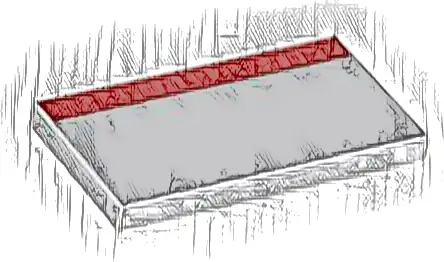 Tile 2 x 4 with Red Stripe Pattern