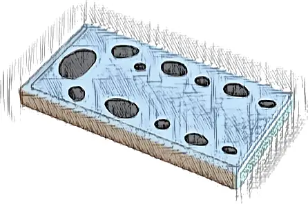 Tile 2 x 4 with 12 Black Dalmatian Spots Pattern (Sticker) - Set 43271