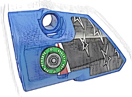 Technic, Panel Fairing # 1 Small Smooth Short, Side A with 5 Silver Stars, Red and White Stripes and Green Fuel Filler Cap Pattern (Sticker) - Set 42153