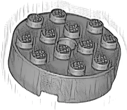 Brick, Round 4 x 4 with Hole