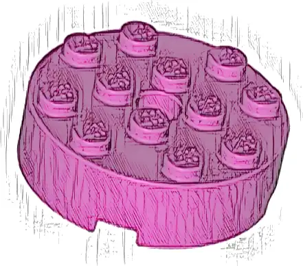 Brick, Round 4 x 4 with Hole