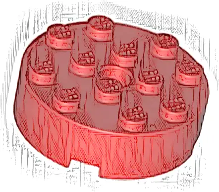 Brick, Round 4 x 4 with Hole