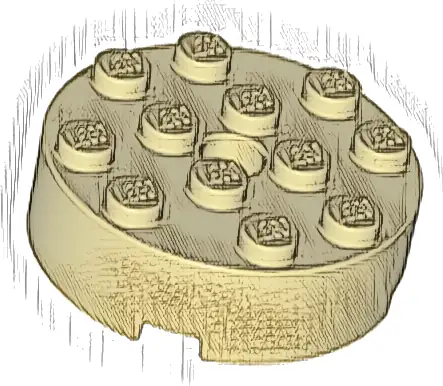Brick, Round 4 x 4 with Hole