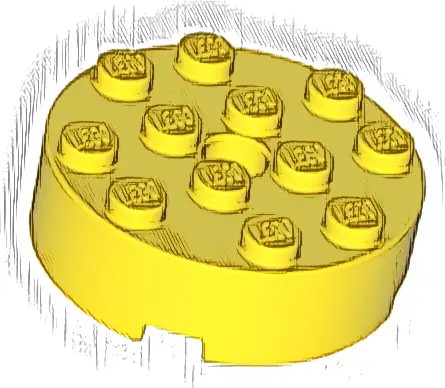 Brick, Round 4 x 4 with Hole