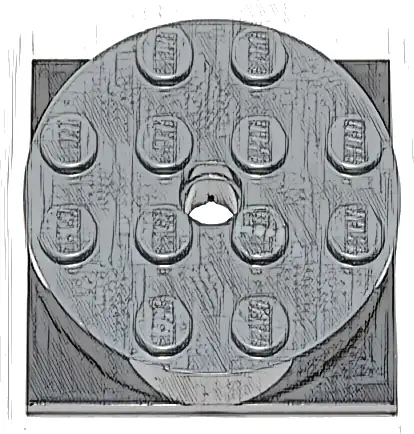 Turntable 4 x 4 x 1 1/3 with Black Square Base, Locking (87081 / 61485)