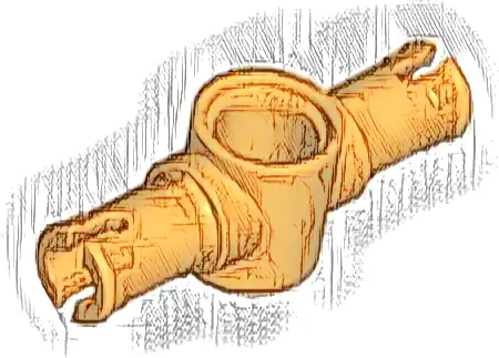 Technic, Pin 3L with Friction Ridges and Center Pin Hole