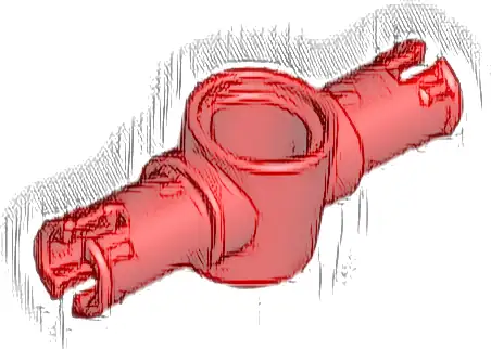 Technic, Pin 3L with Friction Ridges and Center Pin Hole