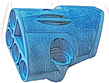 Technic, Panel Fairing # 2 Small Smooth Short, Side B with Black Stripes Pattern (Sticker) - Set 42083