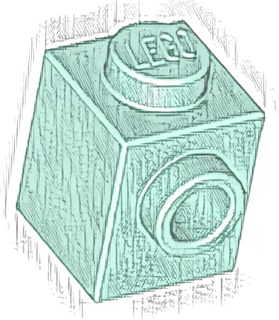 Brick, Modified 1 x 1 with Stud on Side