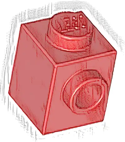 Brick, Modified 1 x 1 with Stud on Side