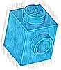 Klocek, zmodyfikowany 1 x 1 z wypustem z boku