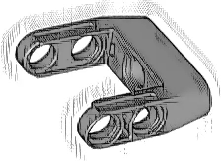 Technic, Pin Connector Toggle Joint Smooth Double with Axle and Pin Holes