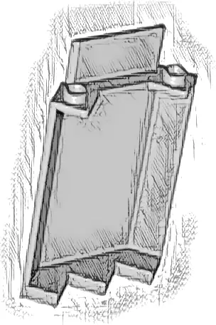 Panel 3 x 3 x 6 Corner Wall without Bottom Indentations