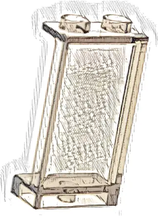 Panel 1 x 2 x 3 with Side Supports - Hollow Studs