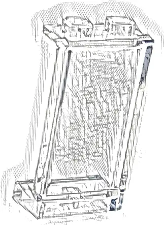 Panel 1 x 2 x 3 with Side Supports - Hollow Studs