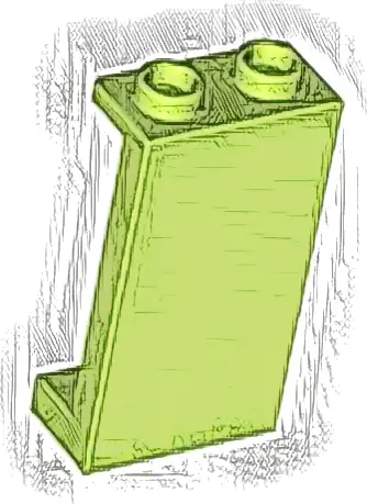 Panel 1 x 2 x 3 with Side Supports - Hollow Studs