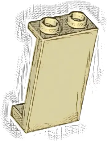 Panel 1 x 2 x 3 with Side Supports - Hollow Studs