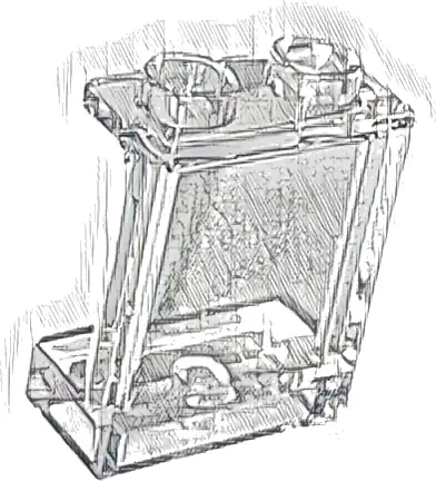 Panel 1 x 2 x 2 with Side Supports - Hollow Studs