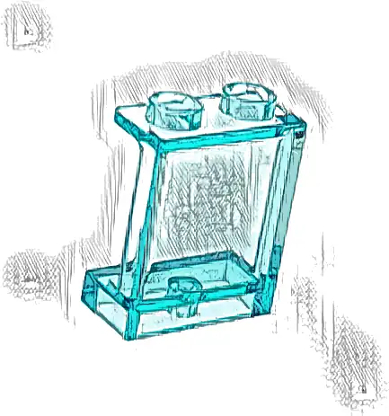 Panel 1 x 2 x 2 with Side Supports - Hollow Studs