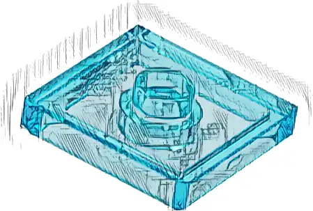 Plate, Modified 2 x 2 with Groove and 1 Stud in Center (Jumper)