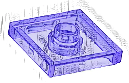 Plate, Modified 2 x 2 with Groove and 1 Stud in Center (Jumper)