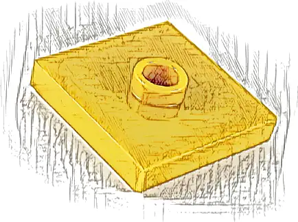 Plate, Modified 2 x 2 with Groove and 1 Stud in Center (Jumper)