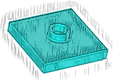 Plate, Modified 2 x 2 with Groove and 1 Stud in Center (Jumper)