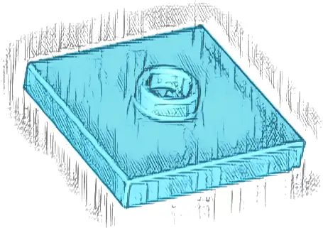 Plate, Modified 2 x 2 with Groove and 1 Stud in Center (Jumper)