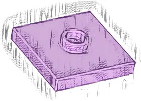 Plate, Modified 2 x 2 with Groove and 1 Stud in Center (Jumper)