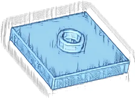 Plate, Modified 2 x 2 with Groove and 1 Stud in Center (Jumper)