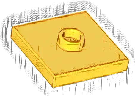 Plate, Modified 2 x 2 with Groove and 1 Stud in Center (Jumper)