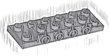 Plate, Modified 2 x 6 x 2/3 with 4 Studs on Side