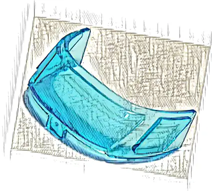 Glass for Aircraft Fuselage Curved Forward 6 x 10 Top with 3 Window Panes