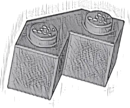 Brick, Modified Facet 2 x 2