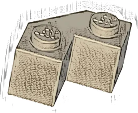 Brick, Modified Facet 2 x 2