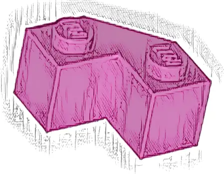 Brick, Modified Facet 2 x 2