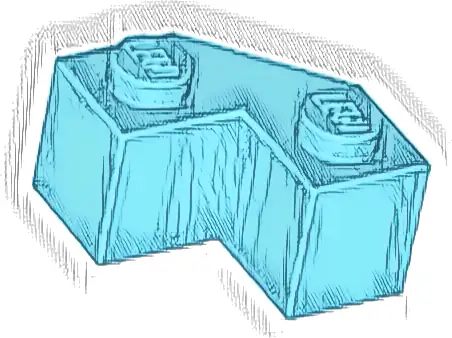 Brick, Modified Facet 2 x 2