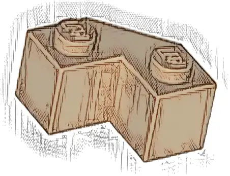 Brick, Modified Facet 2 x 2