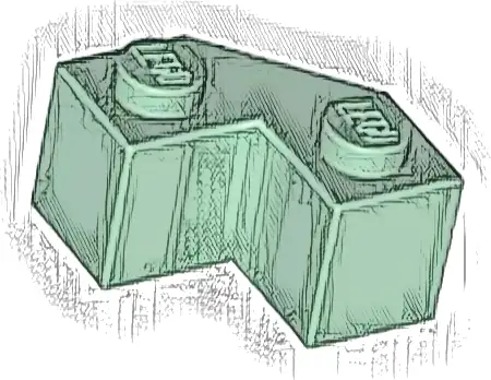 Brick, Modified Facet 2 x 2