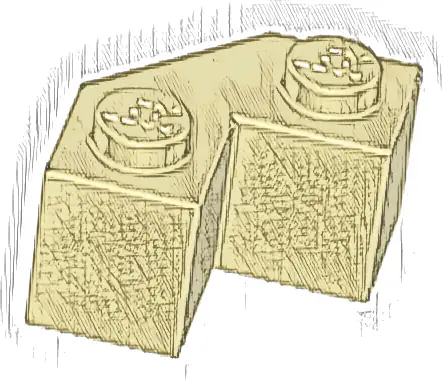 Brick, Modified Facet 2 x 2