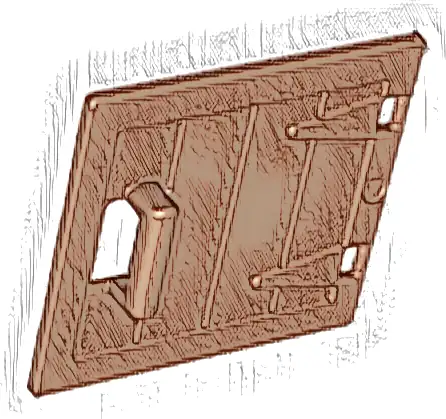 Duplo Door / Window Pane 1 x 4 x 3 Wooden Gate with Handle