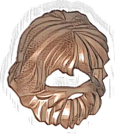 Minifigure, Hair Shaggy with Beard and Mouth Hole