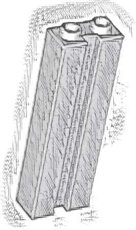 Brick, Modified 1 x 2 x 5 with Channel