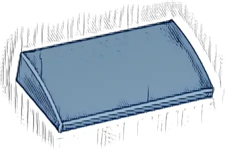 Slope, Curved 2 x 4 x 2/3 with Bottom Tubes