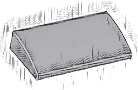 Slope, Curved 2 x 4 x 2/3 with Bottom Tubes