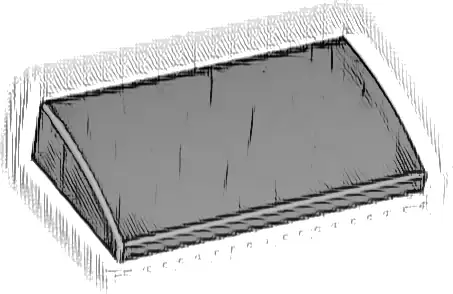 Slope, Curved 2 x 4 x 2/3 with Bottom Tubes