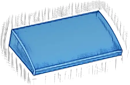 Slope, Curved 2 x 4 x 2/3 with Bottom Tubes