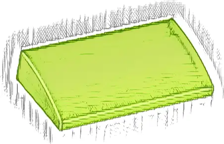 Slope, Curved 2 x 4 x 2/3 with Bottom Tubes